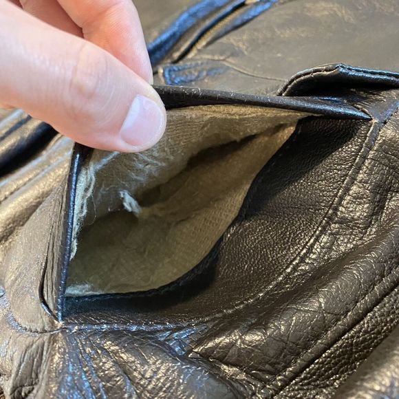 Vintage L.L. Bean Brown Leather Jacket Bummer A-2 G-1  - Picture 5 of 14